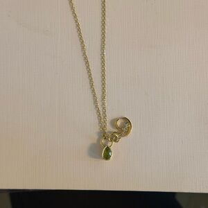 Foundrae Forever & Always a Pair: Peridot green pear charm